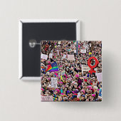 LGBT & Regenboogteken bij vrouwelijke Button maart (Voorkant /achterkant)