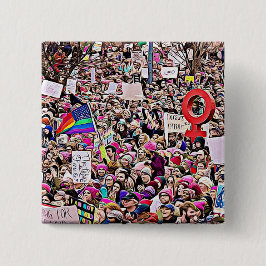 LGBT & Regenboogteken bij vrouwelijke Button maart