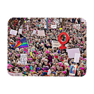 LGBT & Regenboogteken bij Women's March Magnet Magneet