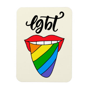 LGBT regenboogtongen Magneet