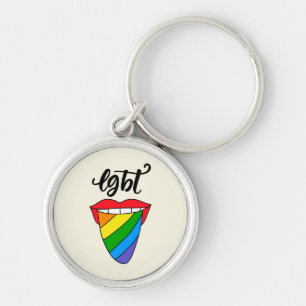 LGBT regenboogtongen Sleutelhanger