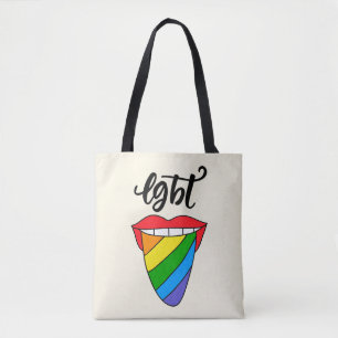 LGBT regenboogtongen Tote Bag