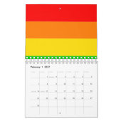 LGBT-regenboogtransgendervlag met golving Kalender (Feb 2027)