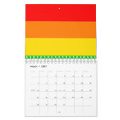 LGBT-regenboogtransgendervlag met golving Kalender (Mar 2027)