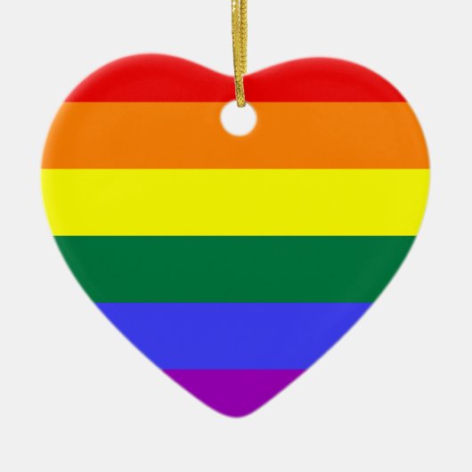 LGBT-regenboogvlag Keramisch Ornament (Voorkant)