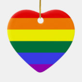 LGBT-regenboogvlag Keramisch Ornament (Achterkant)