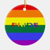 LGBT-regenboogvlag Keramisch Ornament (Voorkant)