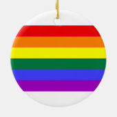 LGBT-regenboogvlag Keramisch Ornament (Achterkant)