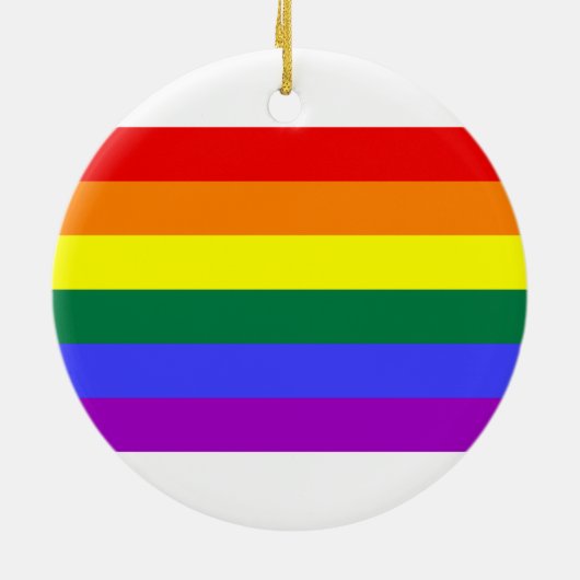 LGBT-regenboogvlag Keramisch Ornament (Achterkant)