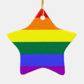 LGBT-regenboogvlag Keramisch Ornament (Achterkant)