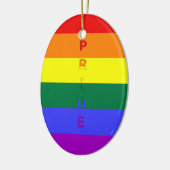 LGBT-regenboogvlag Keramisch Ornament (Links)