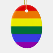 LGBT-regenboogvlag Keramisch Ornament (Achterkant)