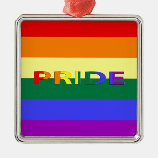 LGBT-regenboogvlag Metalen Ornament (Voorkant)