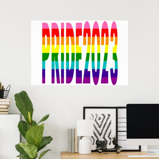 LGBT regenboogvlag Origineel 8 Stripes Pride 2023 Poster (Thuiskantoor)