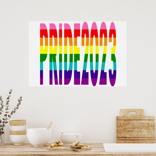 LGBT regenboogvlag Origineel 8 Stripes Pride 2023 Poster (Keuken)