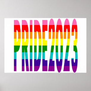 LGBT regenboogvlag Origineel 8 Stripes Pride 2023 Poster