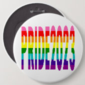 LGBT regenboogvlag Origineel 8 Stripes Pride 2023 Ronde Button 6,0 Cm (Voorkant /achterkant)