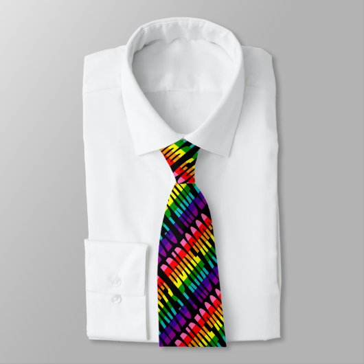 LGBT regenboogvlag Origineel 8 Stripes Pride 2023 Stropdas (Gebonden)
