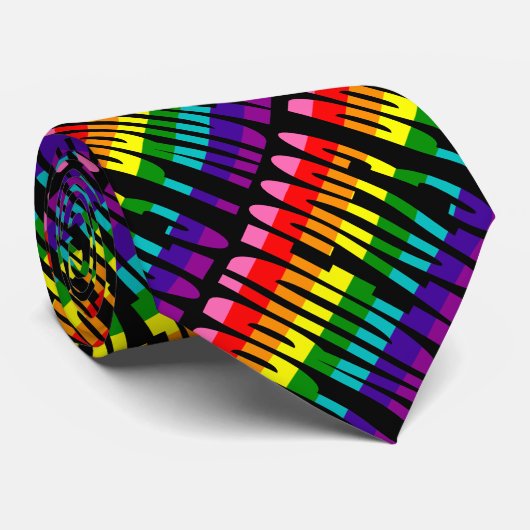 LGBT regenboogvlag Origineel 8 Stripes Pride 2023 Stropdas (Opgerold)