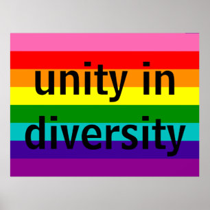 LGBT regenboogvlag Origineel 8 Stript patroon Poster
