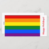 LGBT Regenboogvlag, Prettige Feestdagen Feestdagenkaart (Voorkant / Achterkant)