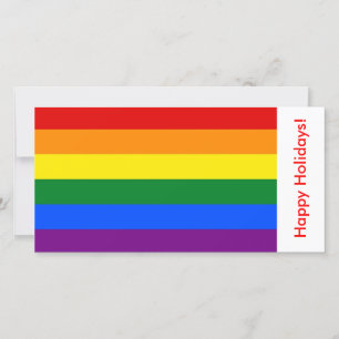 LGBT Regenboogvlag, Prettige Feestdagen Feestdagenkaart