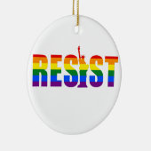 LGBT regenboogvlag weerstand tegen gelijke rechten Keramisch Ornament (Rechts)