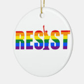 LGBT regenboogvlag weerstand tegen gelijke rechten Keramisch Ornament (Links)