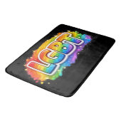 LGBT Regenboortypografie Badmat (Gekanteld)