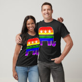 LGBT Republican Elephant Pride Flag Conservative T-shirt (Unisex)