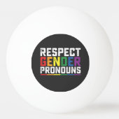 LGBT Respect Genderspronouns Gay Lesbian Trans Pingpongbal (Voorkant)
