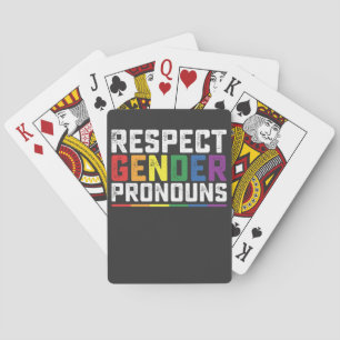LGBT Respect Genderspronouns Gay Lesbian Trans Pokerkaarten