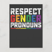 LGBT Respect Genderspronouns Gay Lesbian Trans Uitnodiging Briefkaart (Voorkant)
