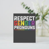 LGBT Respect Genderspronouns Gay Lesbian Trans Uitnodiging Briefkaart (Staand voorkant)