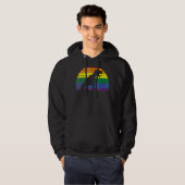 Lgbt Rex Gay Pride Lesbian Dinosaur Sunset Hoodie (Voorkant volledig)