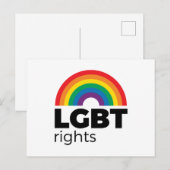 LGBT Rights Rainbow Briefkaart (Voorkant / Achterkant)