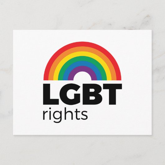 LGBT Rights Rainbow Briefkaart (Voorkant)