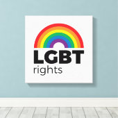 LGBT Rights Rainbow Canvas Afdruk (Insitu (Houten vloer))
