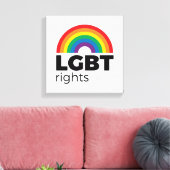 LGBT Rights Rainbow Canvas Afdruk (Insitu (Woonkamer))