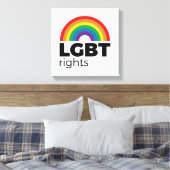 LGBT Rights Rainbow Canvas Afdruk (Insitu (Slaapkamer))