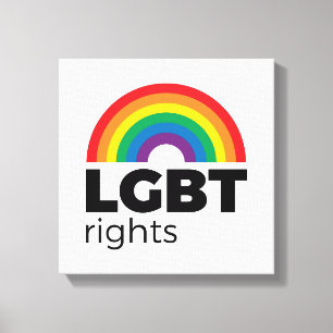 LGBT Rights Rainbow Canvas Afdruk