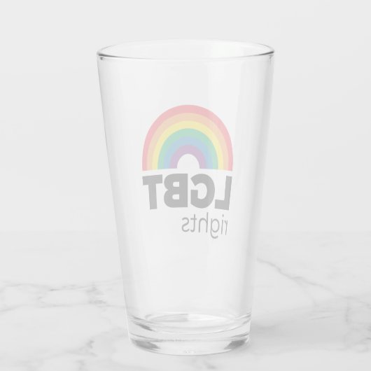 LGBT Rights Rainbow Glas (Achterkant)