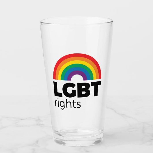 LGBT Rights Rainbow Glas (Voorkant)