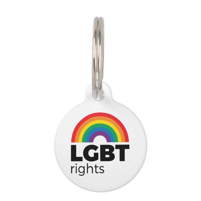 LGBT Rights Rainbow Huisdierpenning (Voorkant)