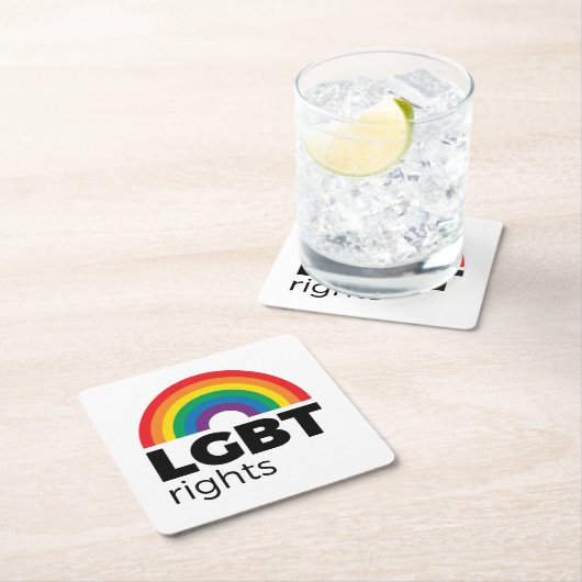LGBT Rights Rainbow Kartonnen Onderzetters (Insitu)