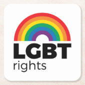LGBT Rights Rainbow Kartonnen Onderzetters (Voorkant)