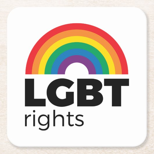 LGBT Rights Rainbow Kartonnen Onderzetters (Voorkant)
