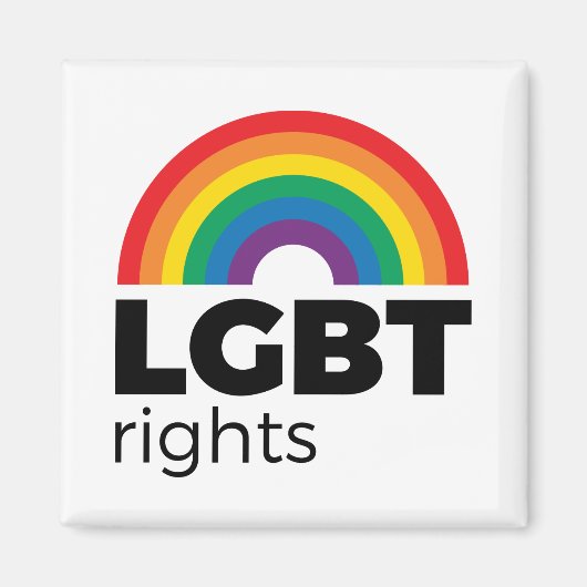 LGBT Rights Rainbow Magneet (Voorkant)