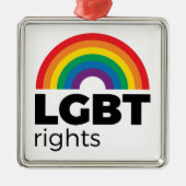 LGBT Rights Rainbow Metalen Ornament (Voorkant)
