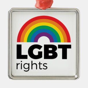LGBT Rights Rainbow Metalen Ornament